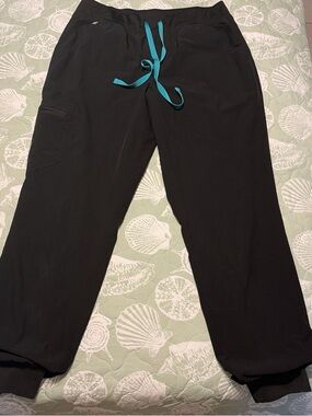 Figs FreeX lined Zamora Jogger Pants with Teal Drawstring. Like new, no flaws.